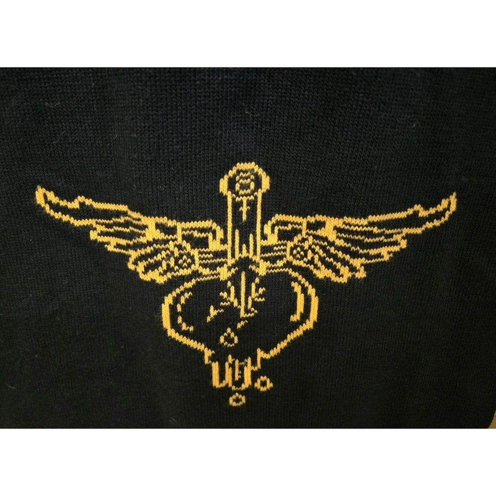 Bon Jovi Gold And Black Reversible Tassel One Size 2011 tour Knit Acrylic Scarf